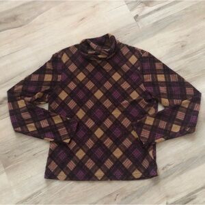 Metallic Festive Holiday Turtleneck Top